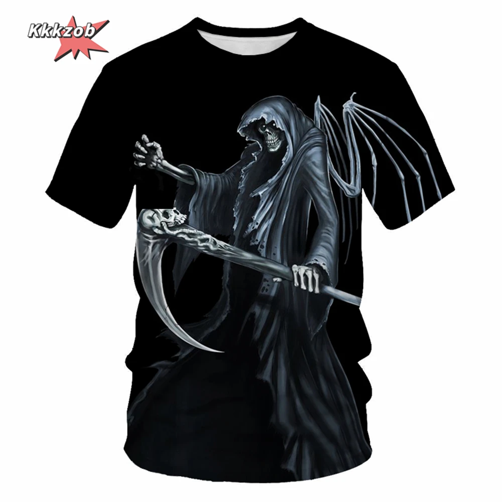 Gothic Skull T-Shirt - 3D Printed Casual Short Sleeve Top