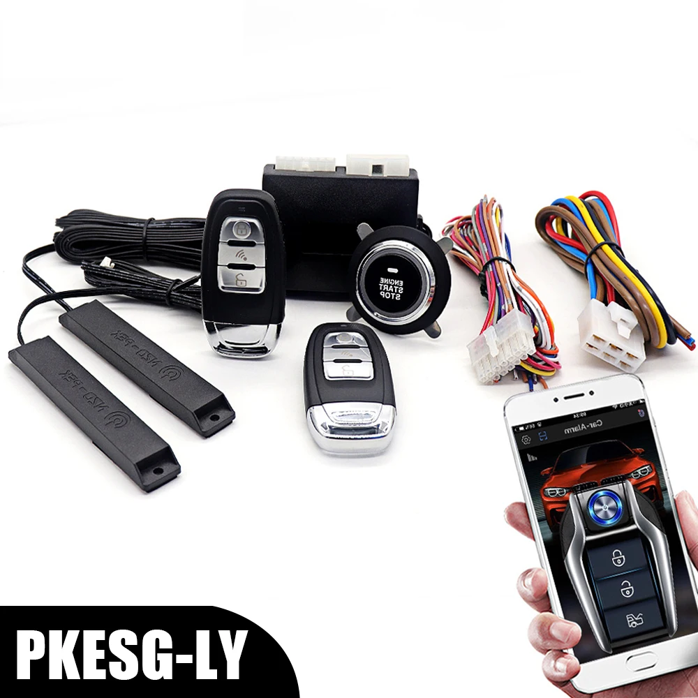 Alarma coche Mando a distancia Kit start stop PKE con presencia y arranque  a distancia Stop Keyless entry Sistema alarma arranque motor Pulsador start  stop alarma coche arranque a distancia - AliExpress