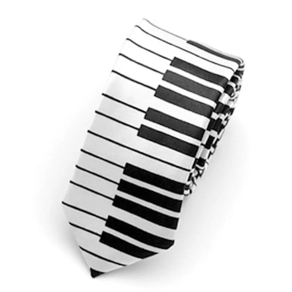 Slim Piano Men Keyboard Music Tie Tie Casual Necktie