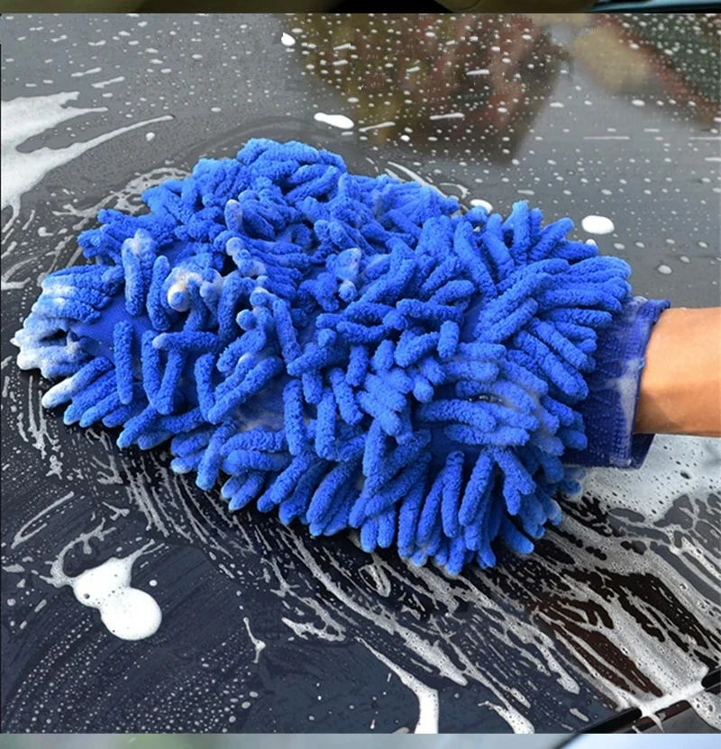 Auto Detaillierung Pflege Waschen Handschuhe Auto Waschen Mikrofaser Chenille Schwamm Auto Multifunktions Pflege Reinigung Werkzeug – Detail 4