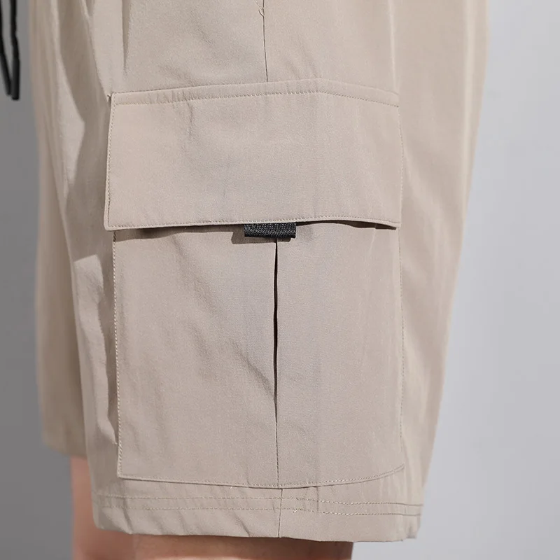 New Summer Men'S Casual Loose Straight 5-Point Pants Teenager Students Fashion Trend Versatile Elastic Waist Sweatpants Shorts