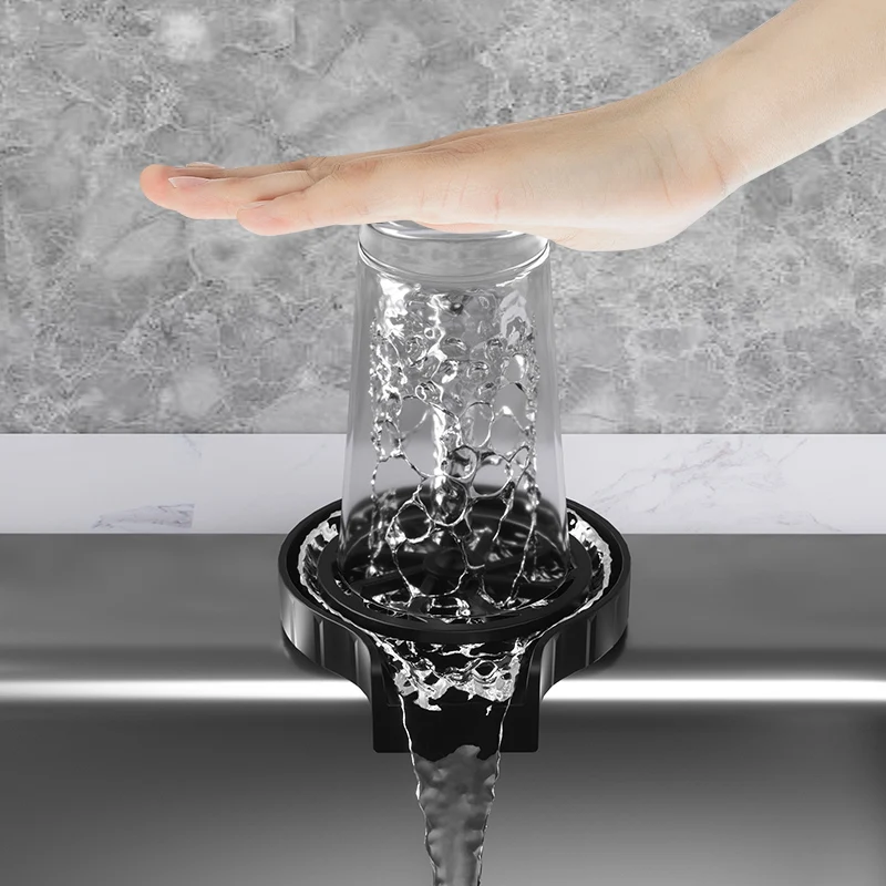 Kitchen Sink Rinser Automatic Glass Cup Washer High Pressure Bar Beer Milk Tea Cleaner Accessories Wash Tool