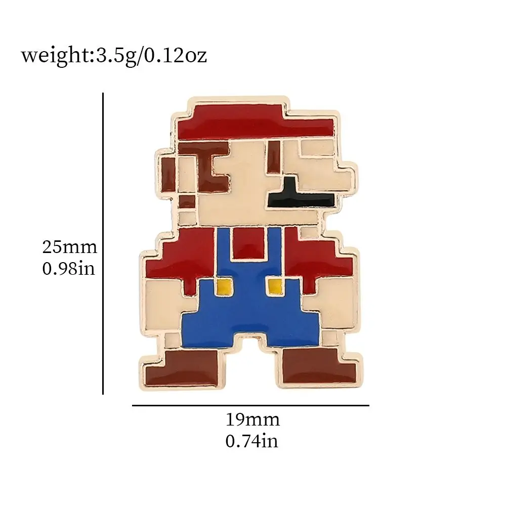 Classic Game Mario Bros Enamel Brooch Jewelry Cartoon Figure 