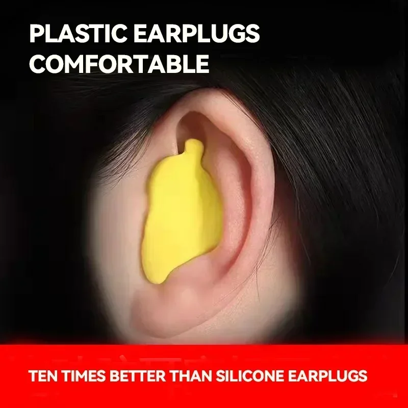 60pcs/set Moldable Shaped PU Anti-noise Ear Plugs Noise Reduction Sleeping Guard Soft Anti-Snoring Health Care Sleep Aid Earplug