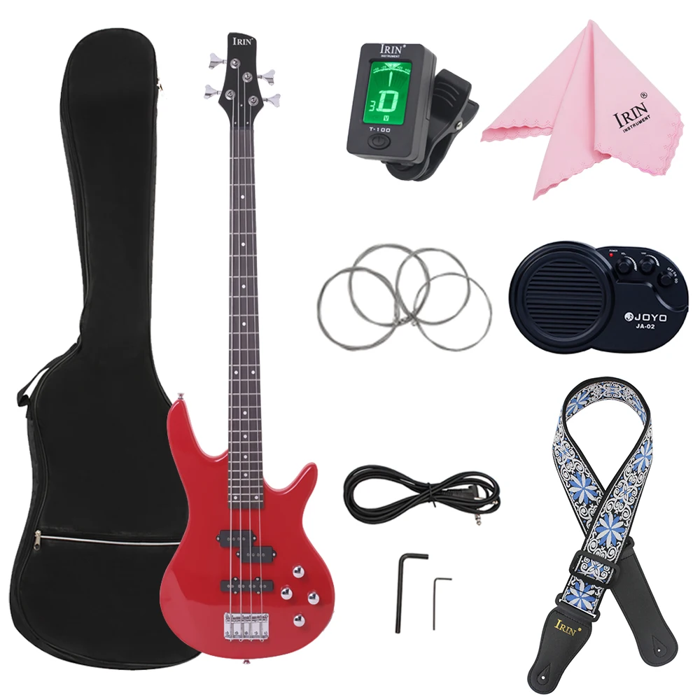 

IRIN 4 Strings 24 Frets Bass Guitar Maple Neck Electric Bass Guitarra With Bag Amp Tuner Strap Guitar Parts & Accessories