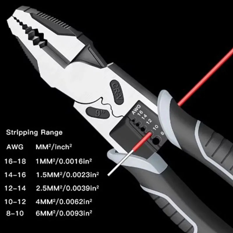 Universal pliers multifunctional diagonal hardware wire cutters professional electrician anti-slip durable repair tool