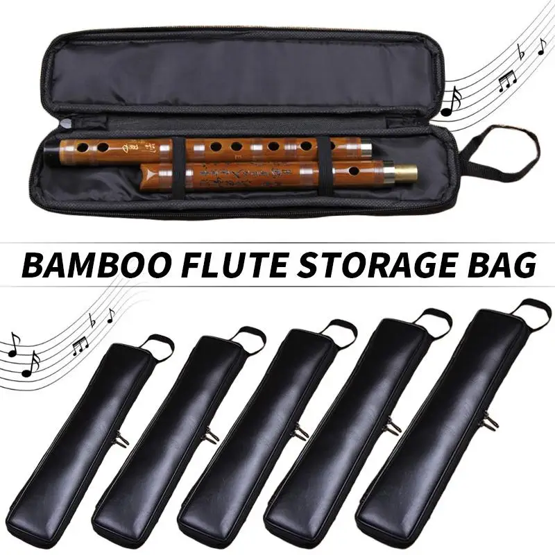 Portable Flute Bag Waterproof Pu Leather Instrument Storage Bag Thickened Saxophone Drumsticks Instruments Accessories