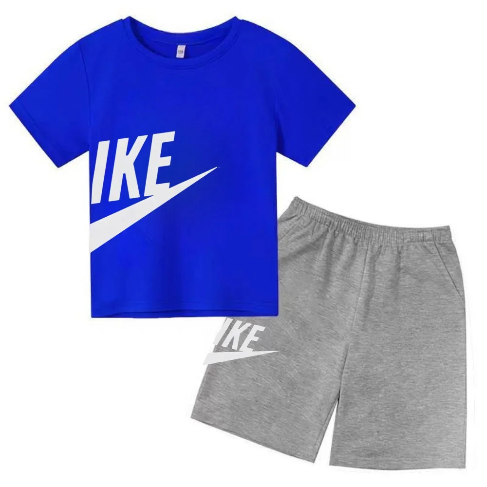 Brand Print Fan Clothes Children Teen T Shirt Suit Summer Top +shorts 2 Pcs Set Short Sleeve Casual Fashion Boys Girls Kid Set 5