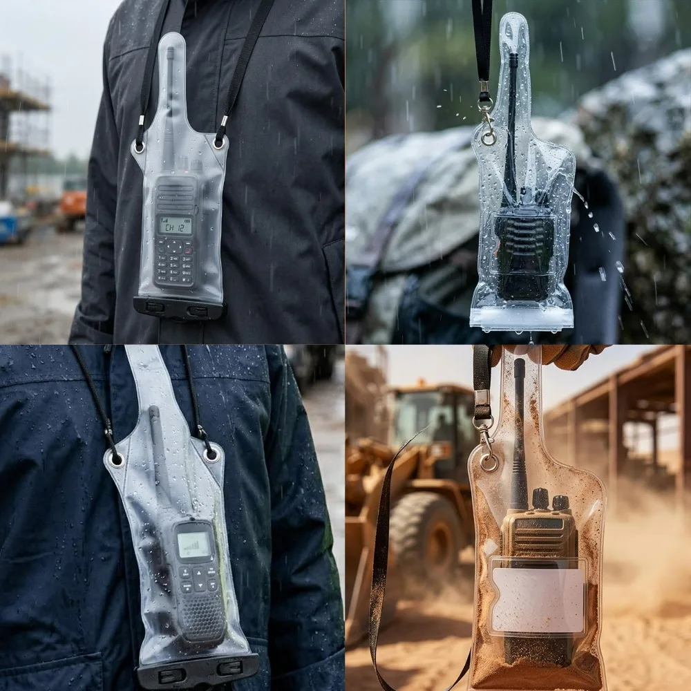 Waterproof Handheld Radio Protector Pouch with Lanyard