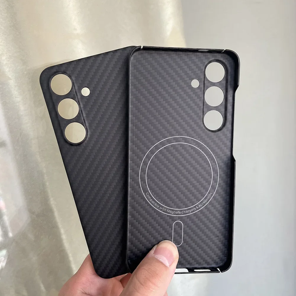 For Magnetic magsafe carbon fiber case for Samsung Galaxy S25/S24Ultra case shockproof Aramid for Galaxy S25Ultra carbon Cover 4
