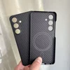 For Magnetic magsafe carbon fiber case for Samsung Galaxy S25/S24Ultra case shockproof Aramid for Galaxy S25Ultra carbon Cover 4