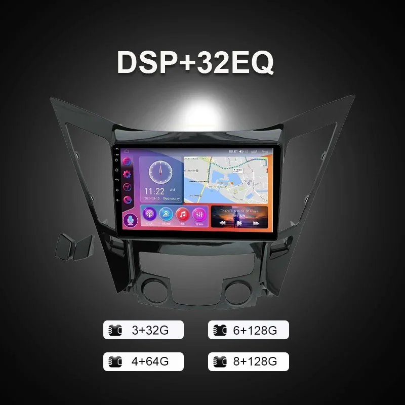 Car Multimedia Player Car Radio QSZN Hyundai Sonata 6 YF 2009-2015 2K QLED Android 13 Car Radio Multimedia Video Player GPS AI Voice 4G CarPlay Head Unit