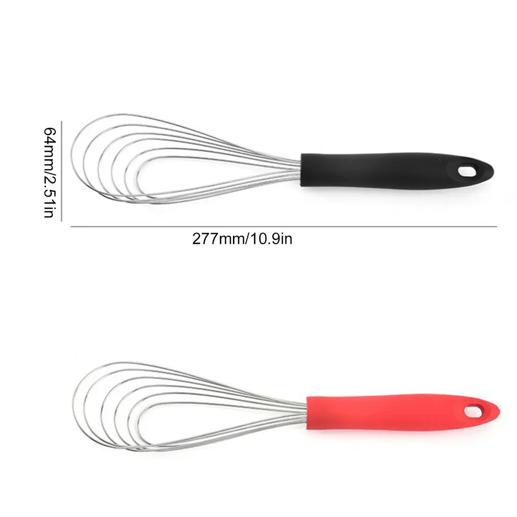 11 Flat Silicone Whisk Wires Silicone Whisk Stainless Steel For Mixing  Whisk Shaking And Cooking Zero Waste Design Whisk