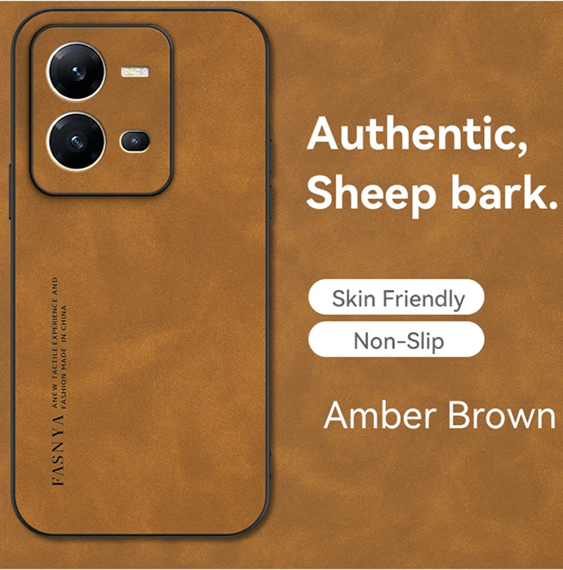 X90 X80 IQOO 11 10 Pro Custodia in pelle di pecora per V20 SE V27 V25E VIVO V23 V21E Copertura del respingente del silicone_voghion.com