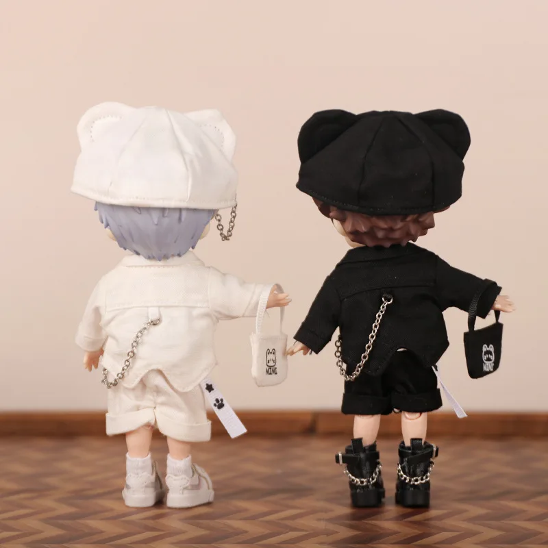 ob11 Clother Cute Uniform Molly Doll Gentleman Suit Clothes Shirt Tie Decoration Fishbone Razor Hat 12 Points Bjd GSC Body 2