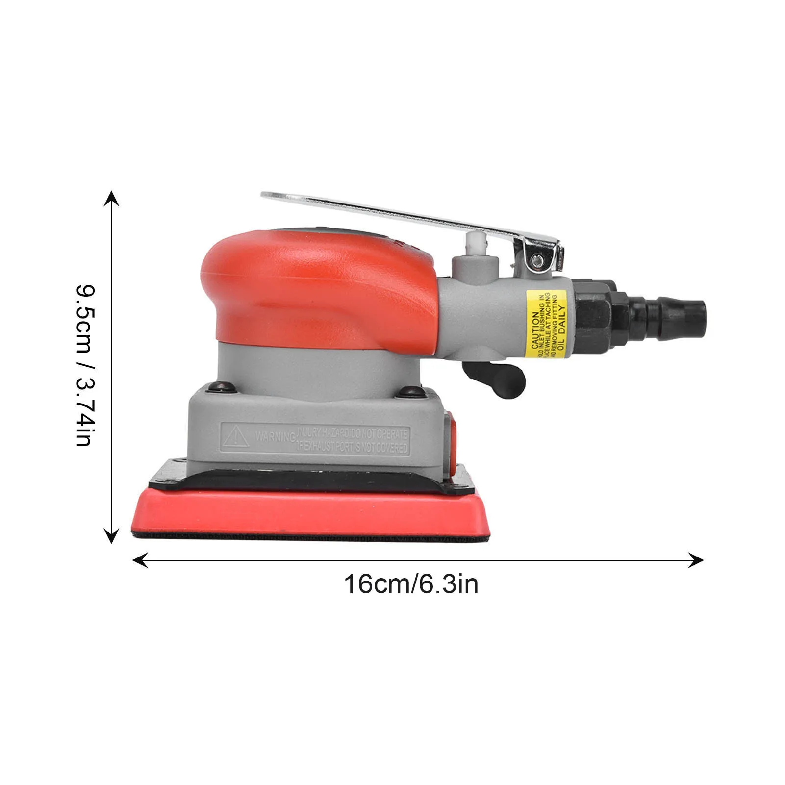 Air Squares Sander Sanding Machine Pneumatic Sander Alloy Steel Air Squares Sanding Machine Sandpaper Machines for Wood 75x100mm 4