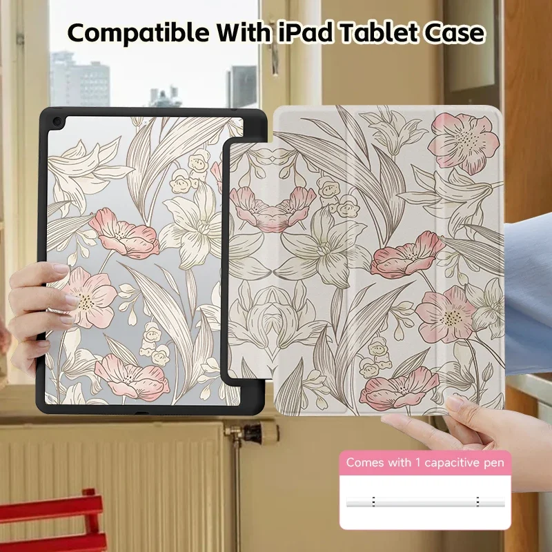 Transparent Acrylic iPad Cover with Double-Sided Printing and Optional Accessories Set