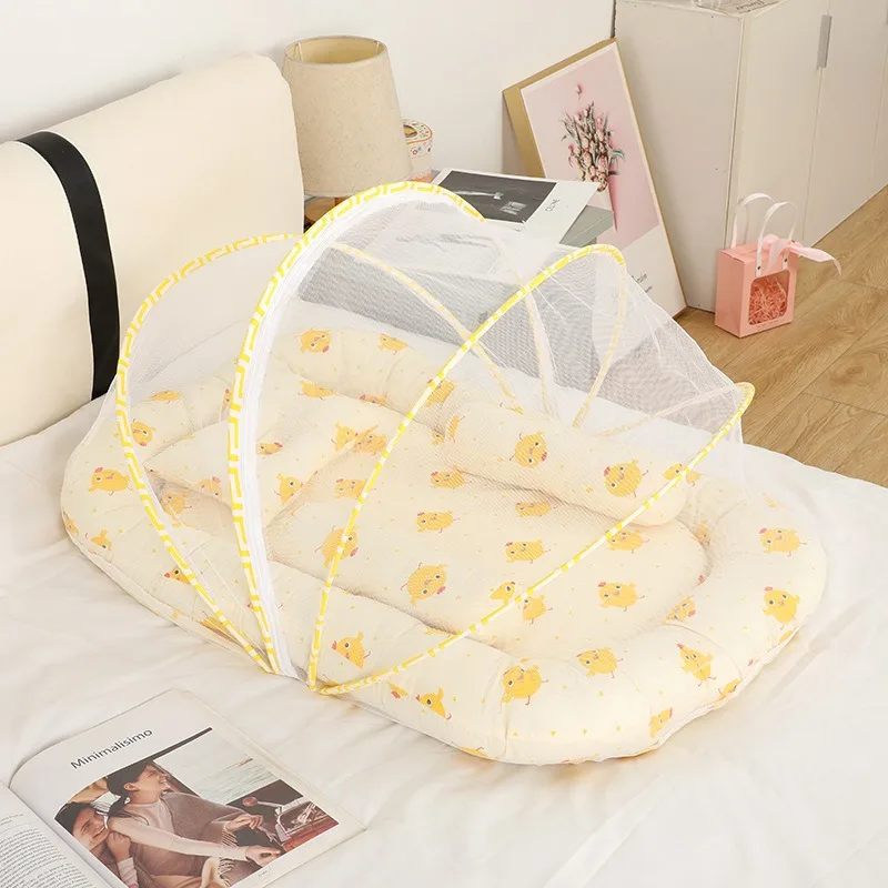 Portable newborn biomimetic sleeping mat mattress bed middle bed baby baby mosquito net