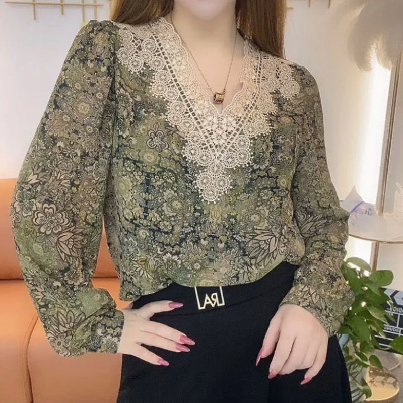 Women's Lace Trim Cape Sleeve Wrap Blouse in Coral | Femstylo main image 0