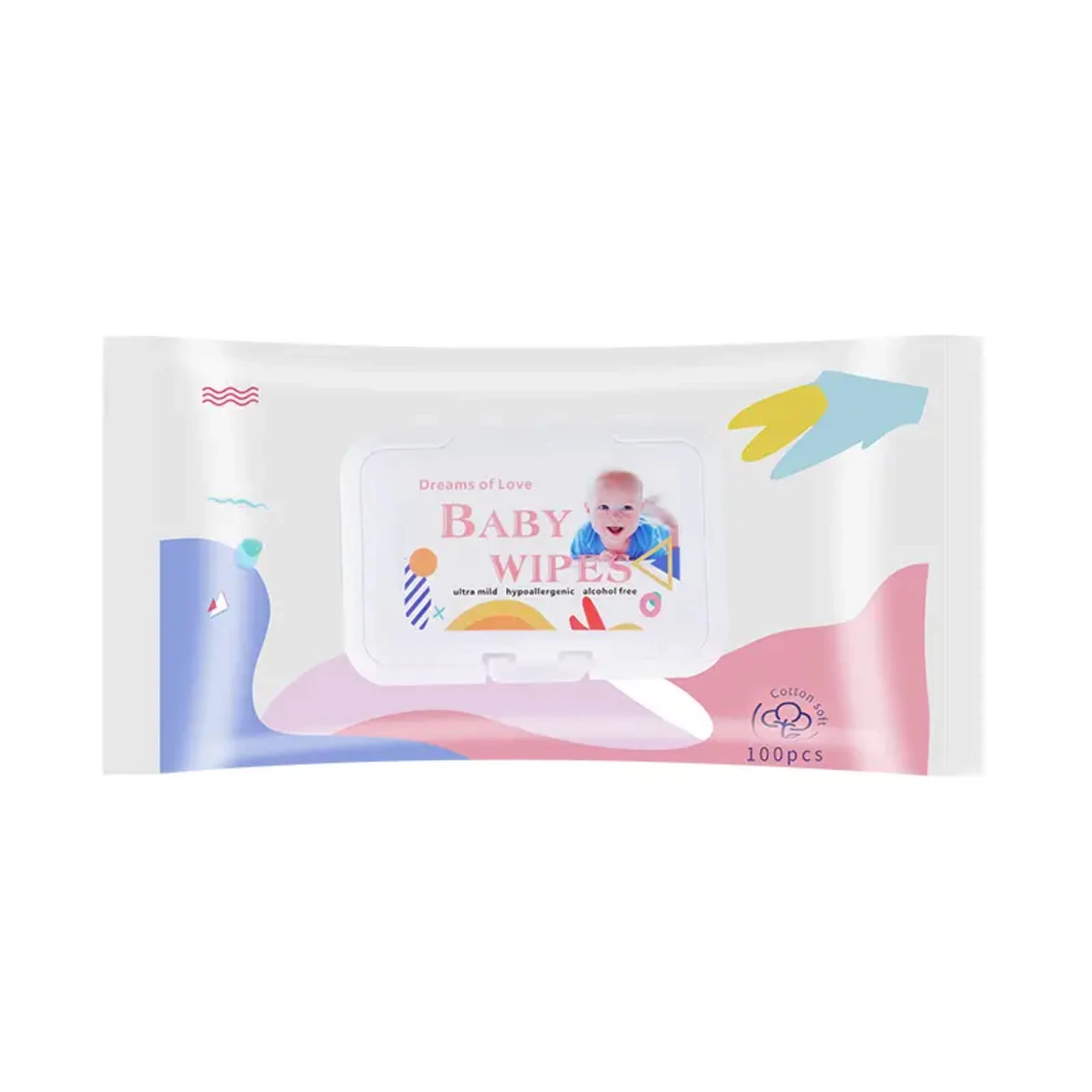 100 Pieces Of Sanitary Baby's Wipes Specialied For Hand And Mouth