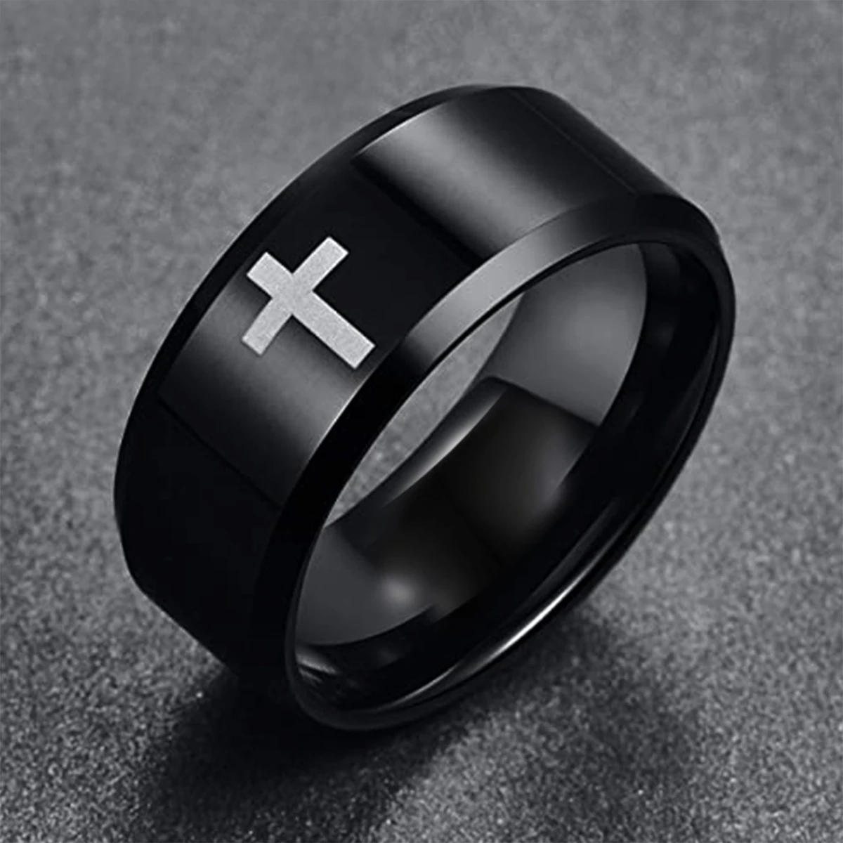 Stainless Steel Ring For Women Men Black Jesus Cross Casual Y2K Fashion Gothic Jewelry Gift cross jewelry cross rings womens ring finger rings jewelry rings ring jewelry
