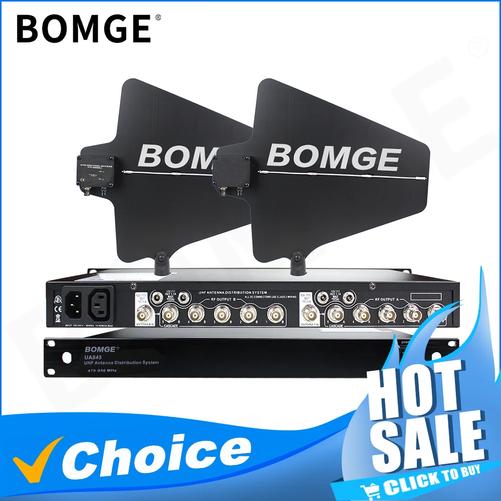 BAM-844 844 844+/LC antenna amplifier 5 Channel Power Distributor System Super Wideband UHF 470-952MHz for Shure wireless mic wireless microphone antenna signal booster