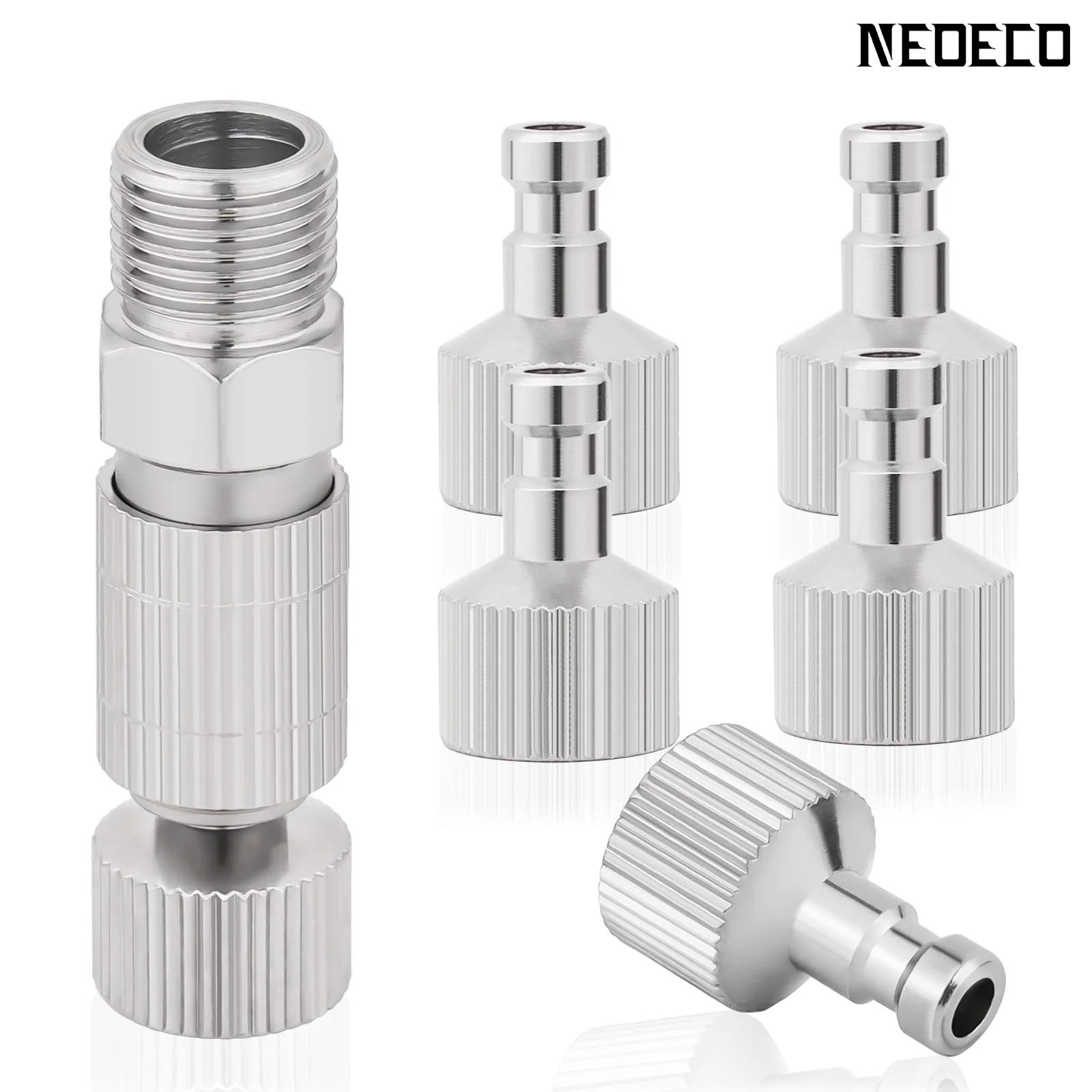 Airbrush Quick Disconnect Coupler Release Fitting Plug, 6pcs 1/8 in BSP Male and Female Connections Adapter Air Brush Accessory airbrush quick disconnect coupler release fitting plug 6pcs 1 8 in bsp male and female connections adapter air brush accessory