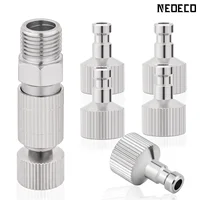 Airbrush Quick Disconnect Coupler Release Fitting Plug, 6pcs 1/8 in BSP Male and Female Connections Adapter Air Brush Accessory 1