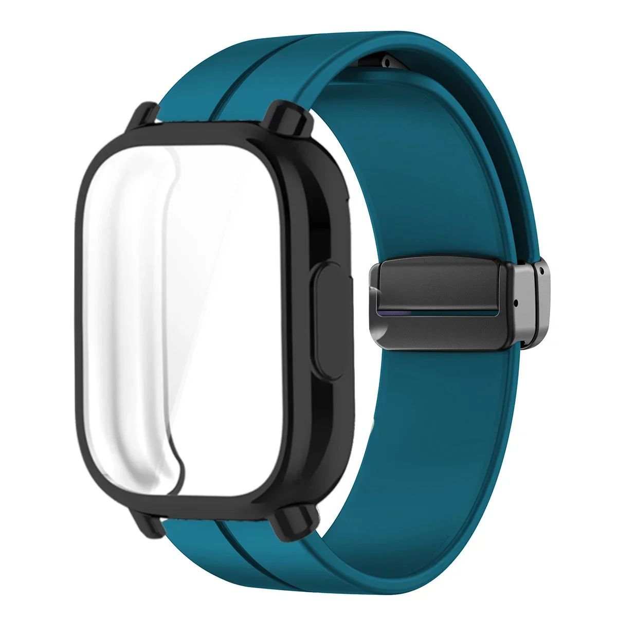 Enhanced TPU Case with Silicone Strap for Smartwatch Protection and Style