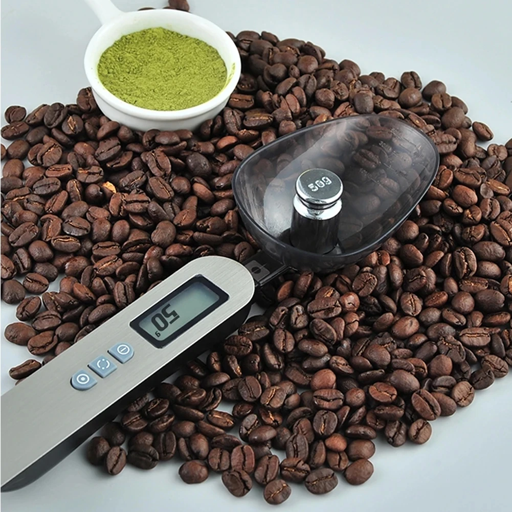 25cm LCD Digital Kitchen Scale Two Spoon Head Measuring Food Flour Digital Spoon Milk Coffee Kitchen Tools electronic kitchen scale
