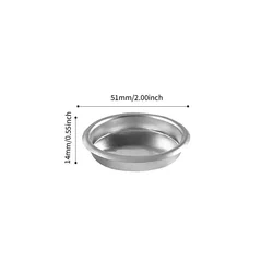 Stainless Steel Precision Coffee Filter - Home Barista Accessory (51mm Clean Cup)