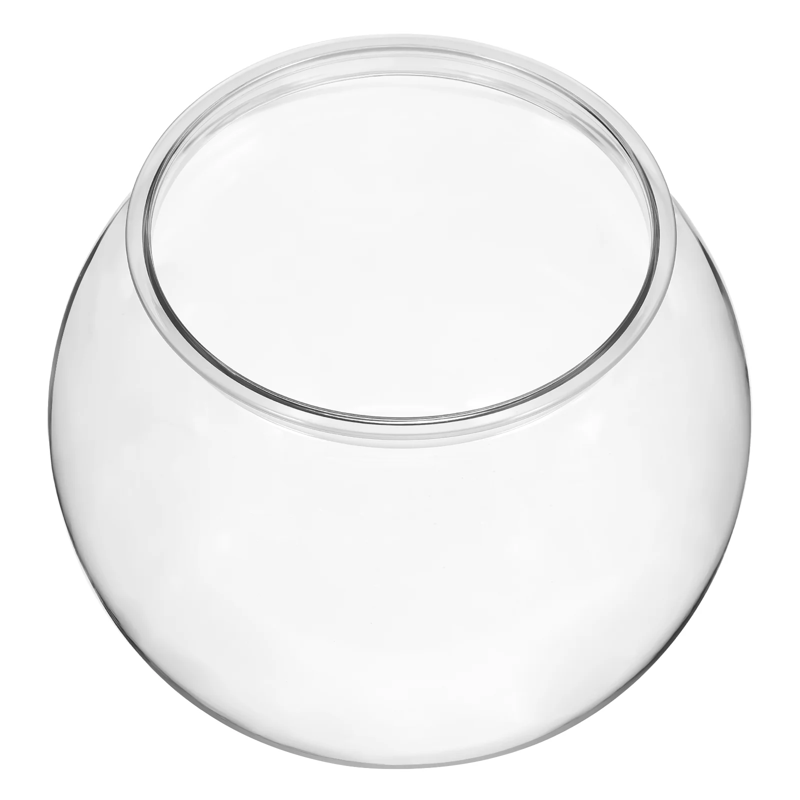 Ornamental Fish Tank Decor Bowl Aquarium Goldfish Betta Tanks Small Round Flowers Glass Plant Storage Pot Plastic Lightweight