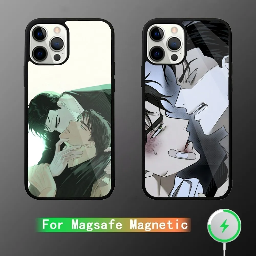 Чехол для телефона манга U-Unders G-Greenlight для iPhone 15,14,13,12,11,Plus,Pro,Max Mini Magsafe, магнитная Беспроводная зарядка