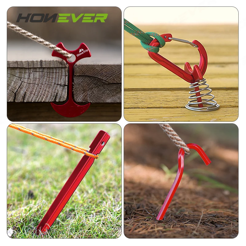 Outdoor Camping Hiking Tent Wind Rope Buckle Adjustable Aluminium Alloy Cord Rope Buckles 6pcs Camping Equipment Tents Accessory