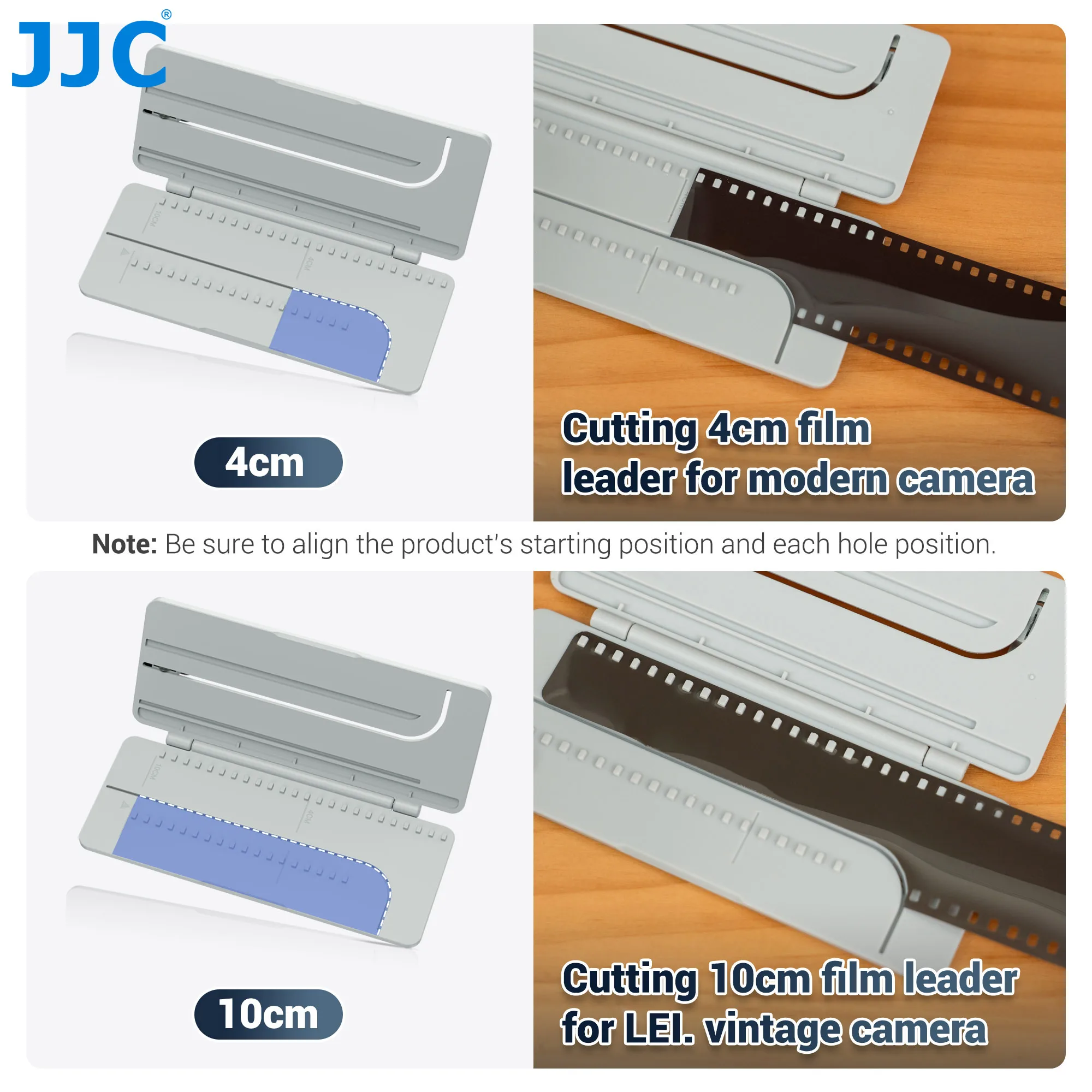JJC 35mm 필름 리더 커터 트리머, 라이카 IIIA IIIC IIIF IIIG 3A 3C 3F 3G L39 스크류 마운트 필름 카메라용 필름을 10cm 4cm로 자르는 기계