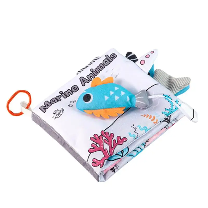 

Crinkle Books Gray And White High Contrast Activity Crinkle Cloth Book For Stroller Activity Crinkle Cloth Book Early Education