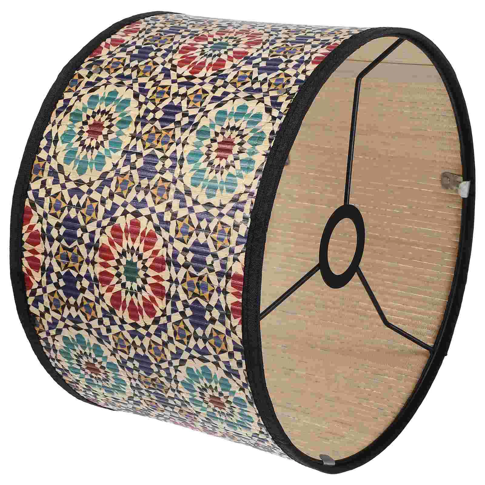 

Decorative Painting Lampshade Wicker Bulb Guard Cover Lampshades for Ceiling Hanging