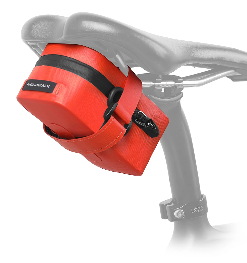 Rhinowalk Fahrrad Mini Sattelstütze Tasche Satteltasche 0,4 l stoßfest wasserdicht MTB Radfahren Rucksack Hecktasche Zubehör – Detail 18