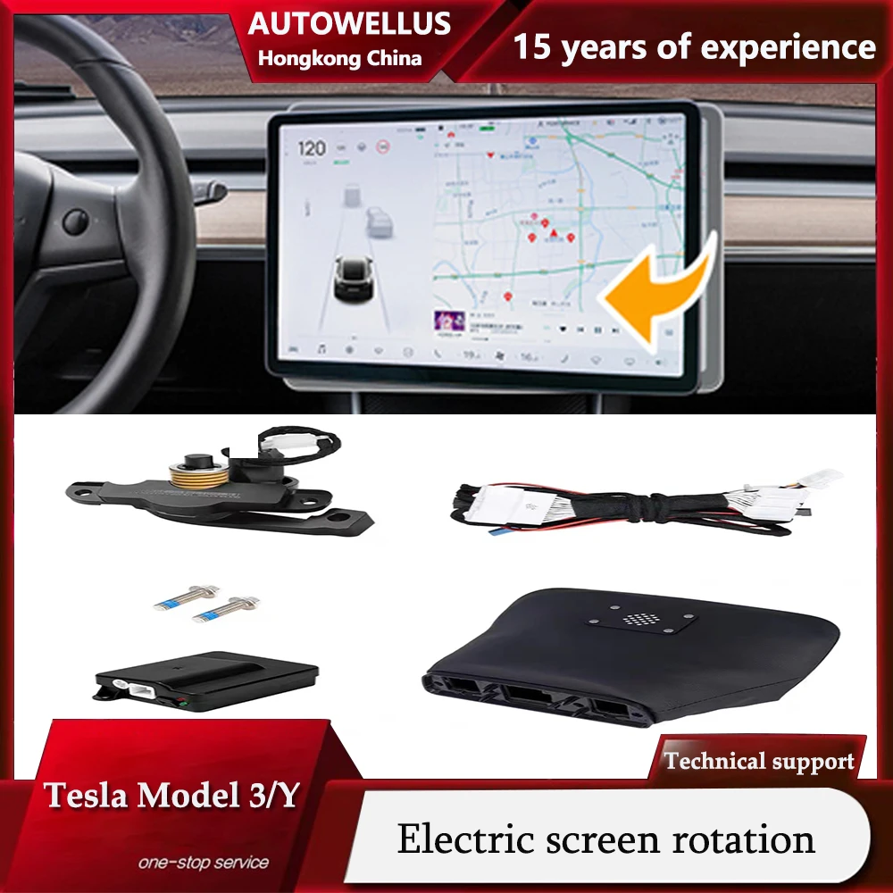 

Screen Swivel Mount Bracket Electric Automatic For Tesla Model 3 Model Y Center Console Navigation Screen Rotating Holder