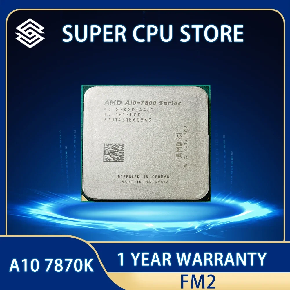

Б/у Процессор AMD A10-Series A10 7870 K A10 7870 K 3,9 ГГц четырехъядерный процессор AD787KXDI44JC разъем FM2 +