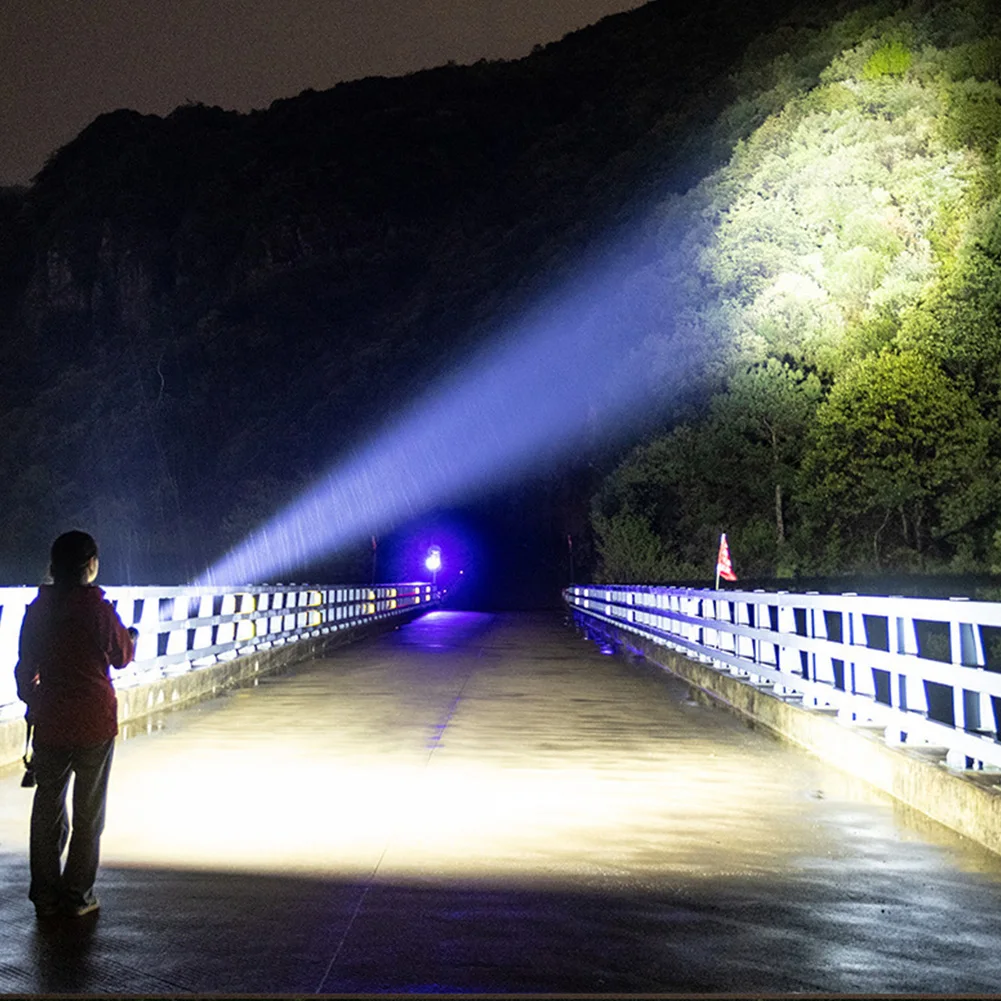 고루멘 USB 충전식 고출력 LED 손전등, 비상 캠핑 하이킹용 야외 캠핑 랜턴, 5 가지 모드