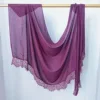 Hijab Ramadan en Rayonne, Coton et Modal, avec bordure en dentelle, Turban respirant, Châle uni en coton, Foulard pour femmes