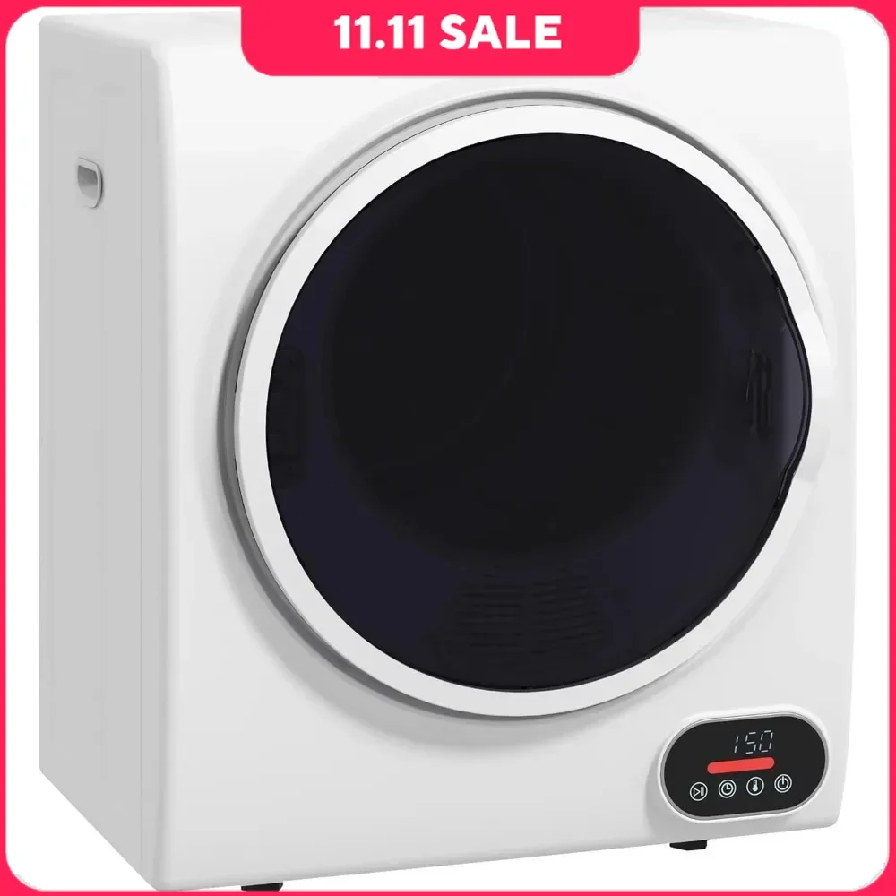 Clothes Dryer Clothes, 1.5 Cu.ft Stainless Steel Drum, Front Load Electric Dryer, Intelligent Drying, Portable Cloth Dryer