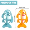 Color Kids 1PC Silicone Baby Teether Toy Food Grade Fish Chewing Toy Newborn Gift BPA Free Teething Ring For Toddler Baby Stuff 4
