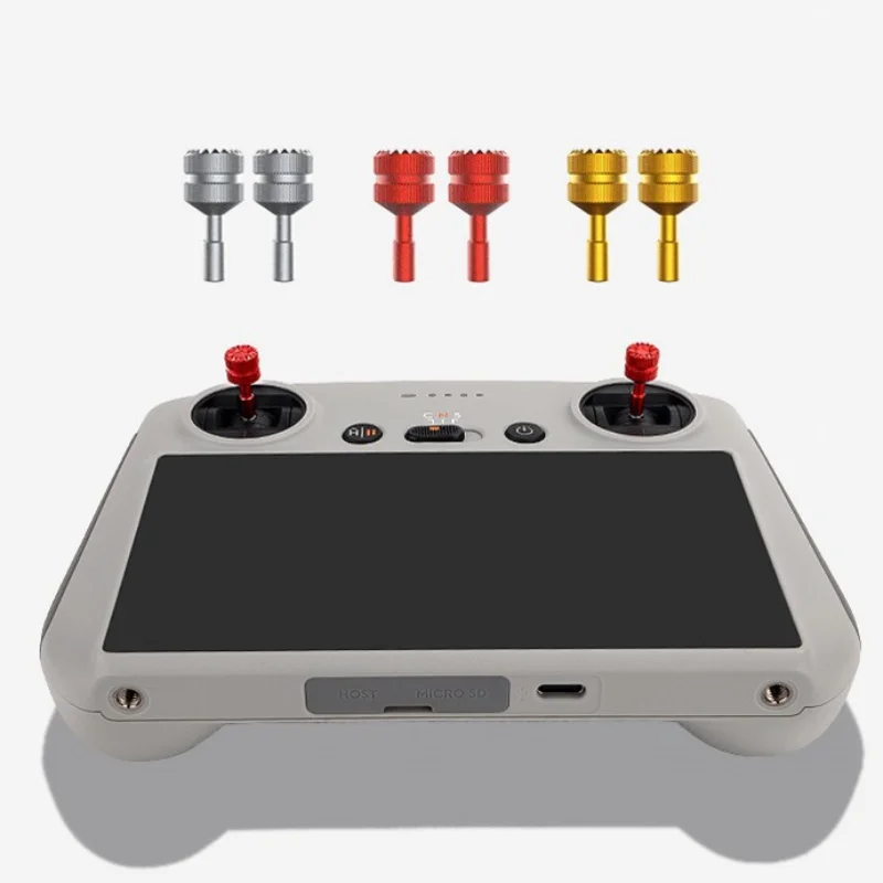 Controller Sticks for DJI Mini 3 Pro RC Aluminum Alloy Joystick Protector Thumb Stick Guard Rocker Cover Holder for Mini 3 Pro
