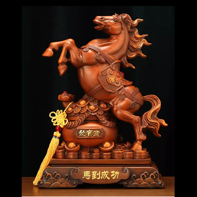 Resin Horse Ornaments for Home Decoration, New Home Furnishing, Christmas and Birthday Present, Lucky objects Figurines, Room De