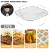 Stainless Steel Air Fryer Rack Tray Steaming Racks Air Fryer Tools Baking Pan BBQ Gril Cooker Rack Accessories Cooking Tools New 2