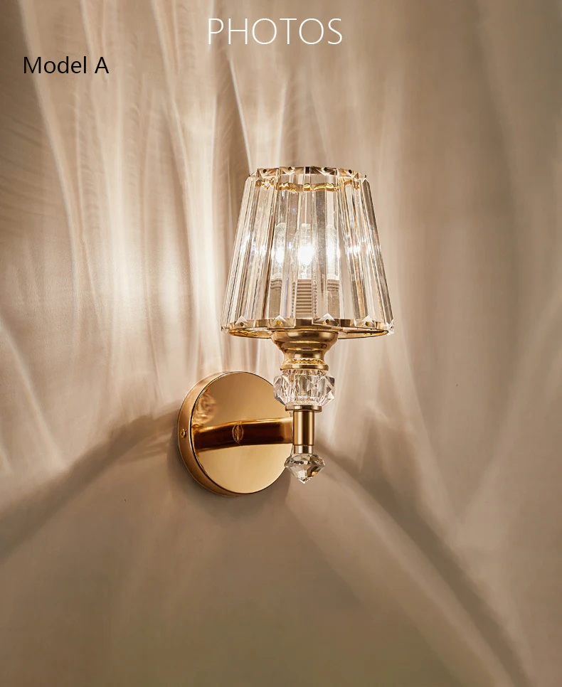 luminária de parede led candelabro moderno de parede com apliques decorativos para quarto hotel