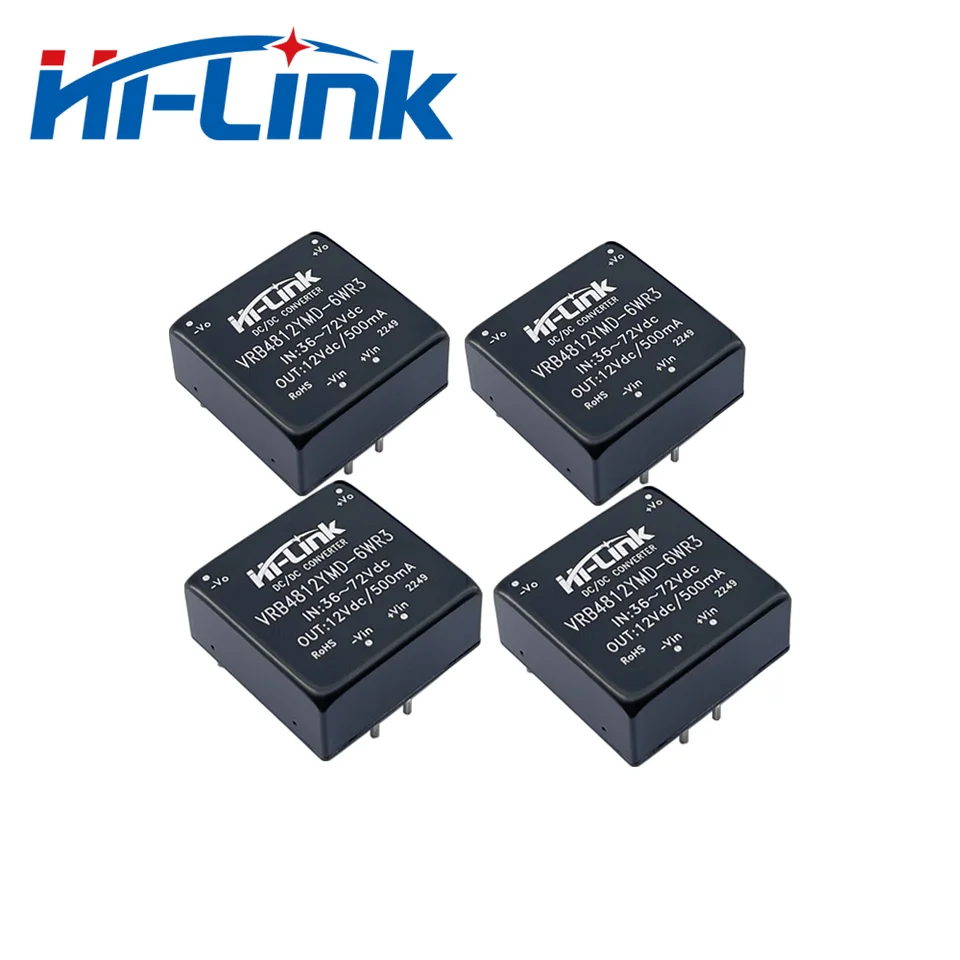 Hi-Link DC/DC 전원 공급 장치 모듈, VRB1205YMD-6WR3 VRB1212YMD-6WR3 절연 조절, 12V, 6W,  500mA 출력 - AliExpress