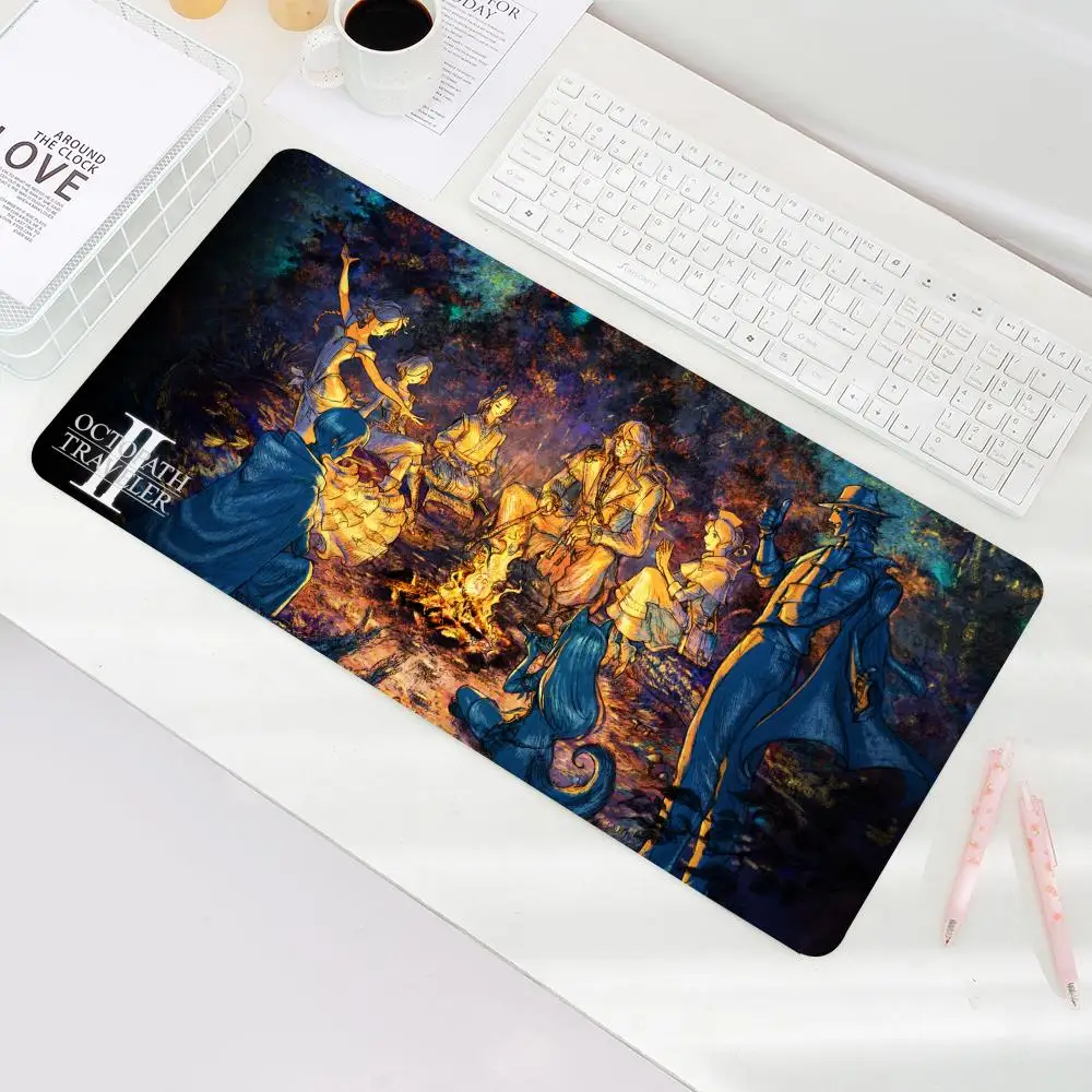 Hot Mouse Pad Non-Slip Rubber Edge Locking Mousepads Game Play Mats Role Playing Game Octopath Traveler Ii For Notebook Pc Computer